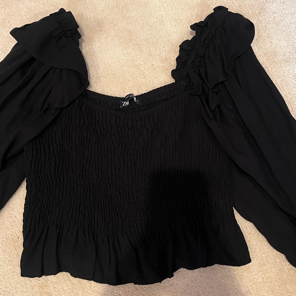 ZARA Black Crop Top